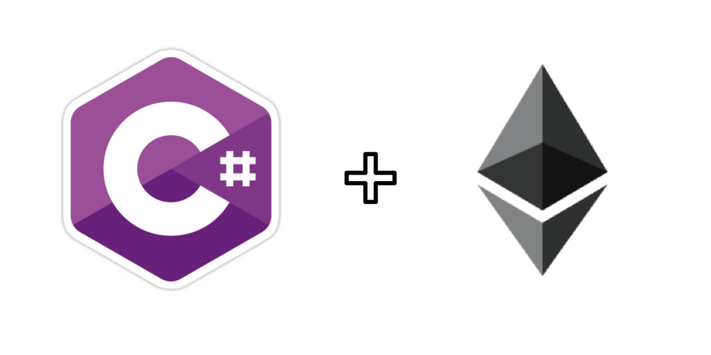 C# and Ethereum logos