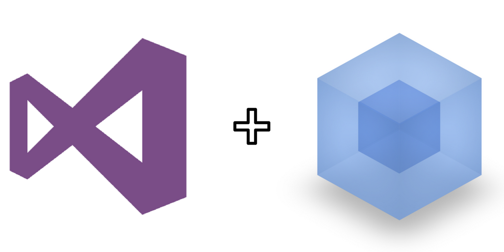Visual Studio and Webpack logos